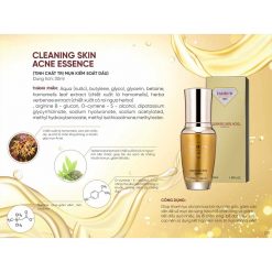 Tinh chất trị mụn kiểm soát dầu Giúp thanh lọc da làm loại bỏ mụn tận gốc, giảm các vấn đề về mụn do sừng hóa ở lỗ chân lông và giảm tiết dầu quá nhiều.
