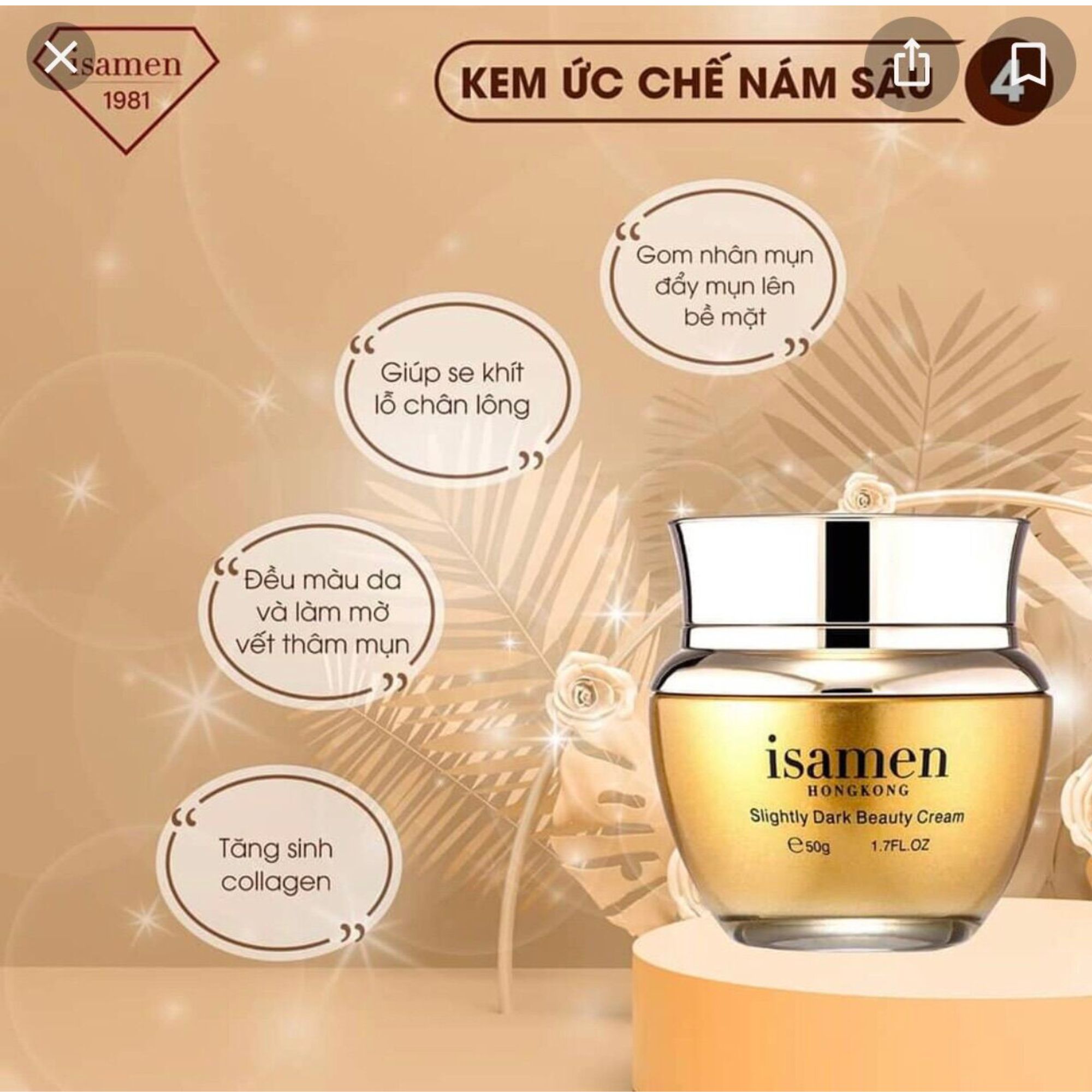 Kem ức chế nám sâu isamen Kem ức chế nám sâu isamen