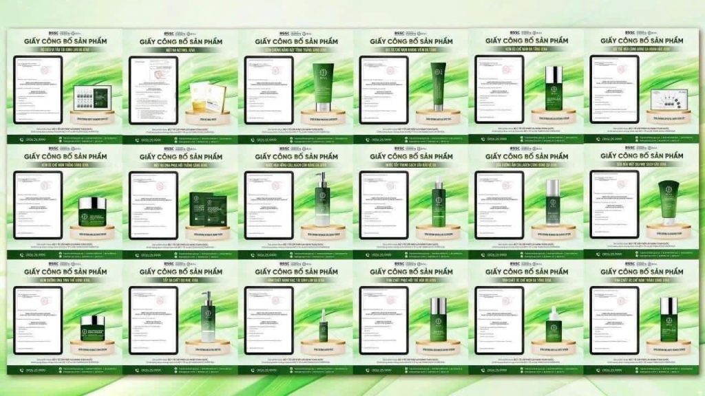 Phiếu công bổ mỹ phẩm Jena Hàn Quốc
